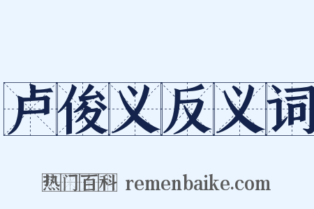 卢俊义反义词是什么意思的图片